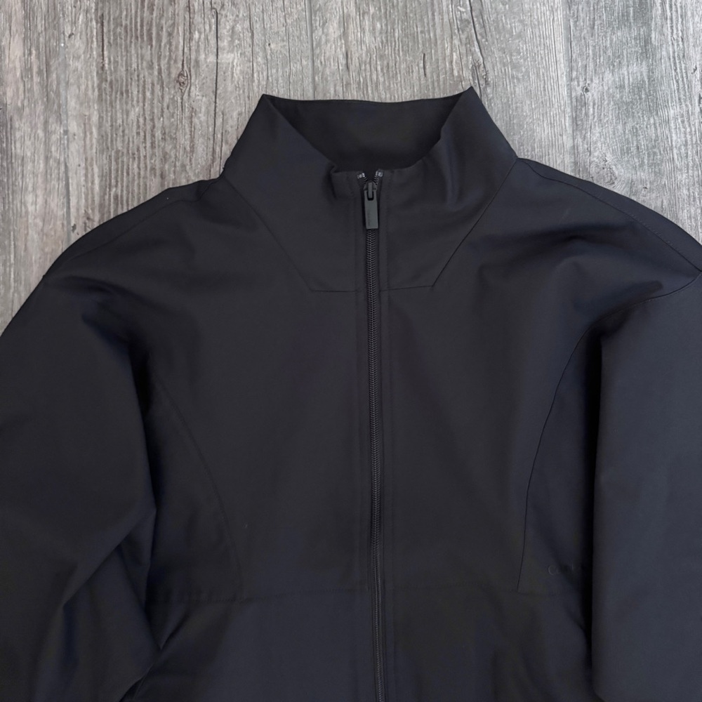 Calvin Klein Men’s Athletic Relaxed Fit Mock Neck Jacket Black Medium